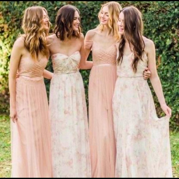 Size 0 Jenny Yoo Nyla Watercolor Garden Blush - Convertible and Freshly Cleaned! - Picture 9 of 10